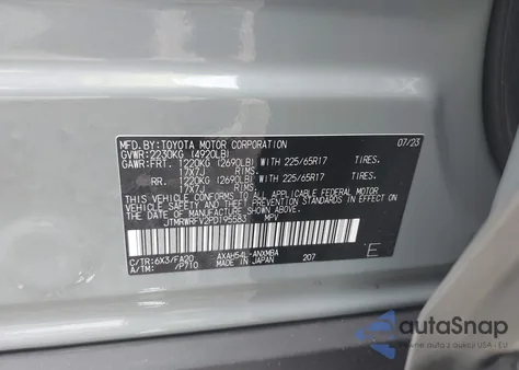 2023 Toyota Rav4 Hybrid Xle z USA, uszkodzony, nr VIN JTMRWRFV2PD195583